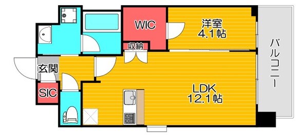 スプランディッド弁天町の物件間取画像